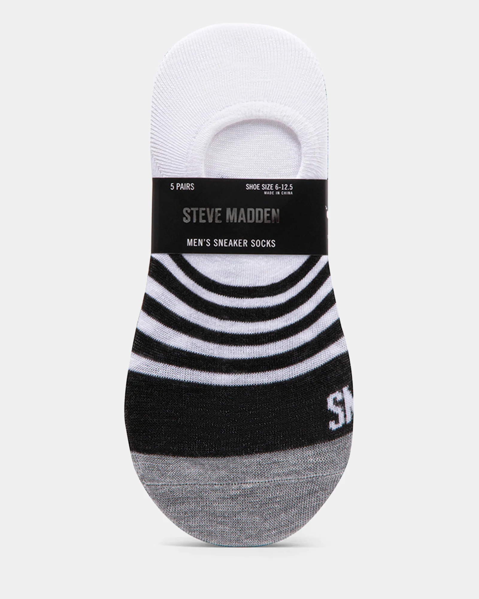 5PK MEN'S WHITE MULTI SNEAKER SOCKS