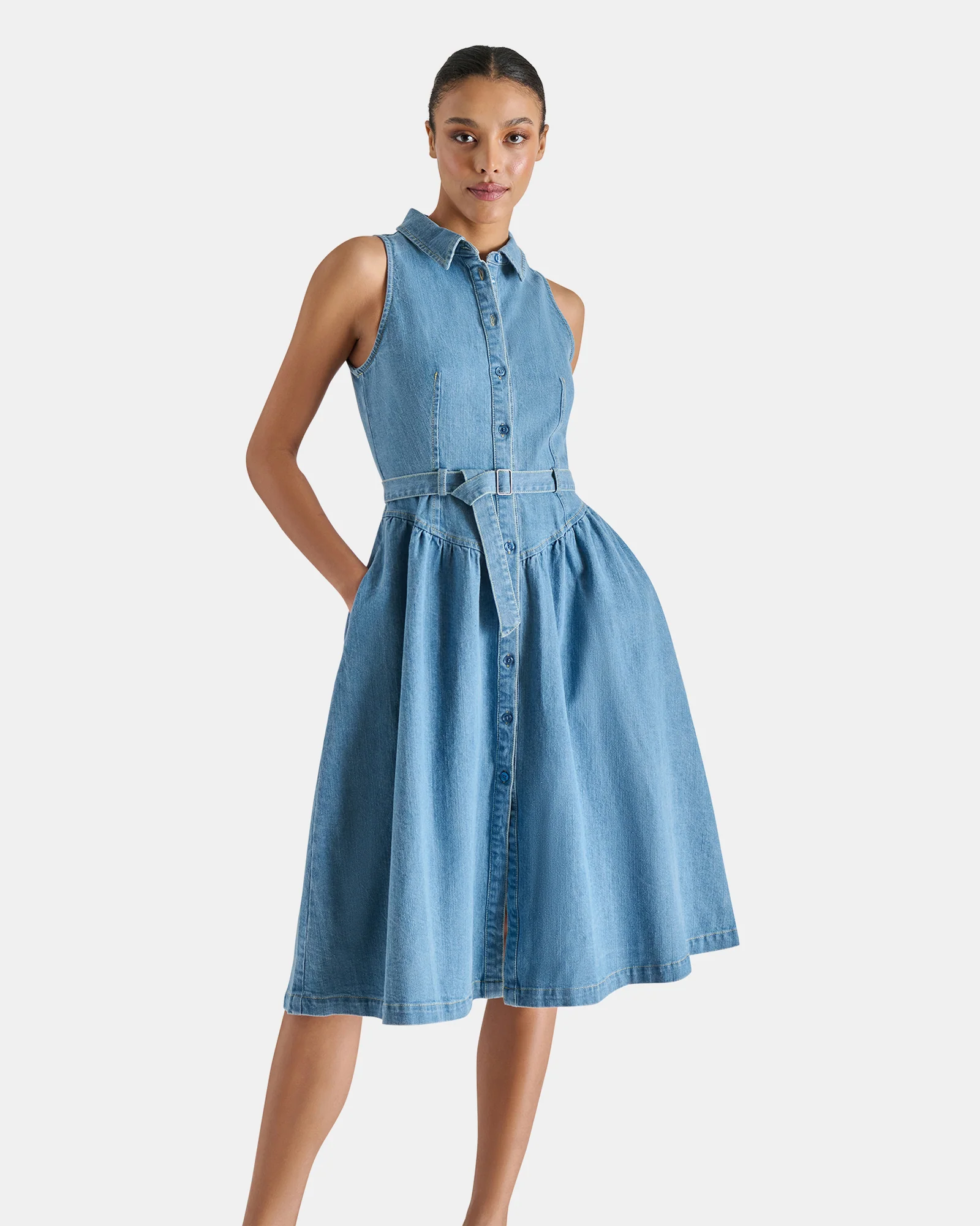 MARY DRESS DENIM 4 MARY DRESS DENIM