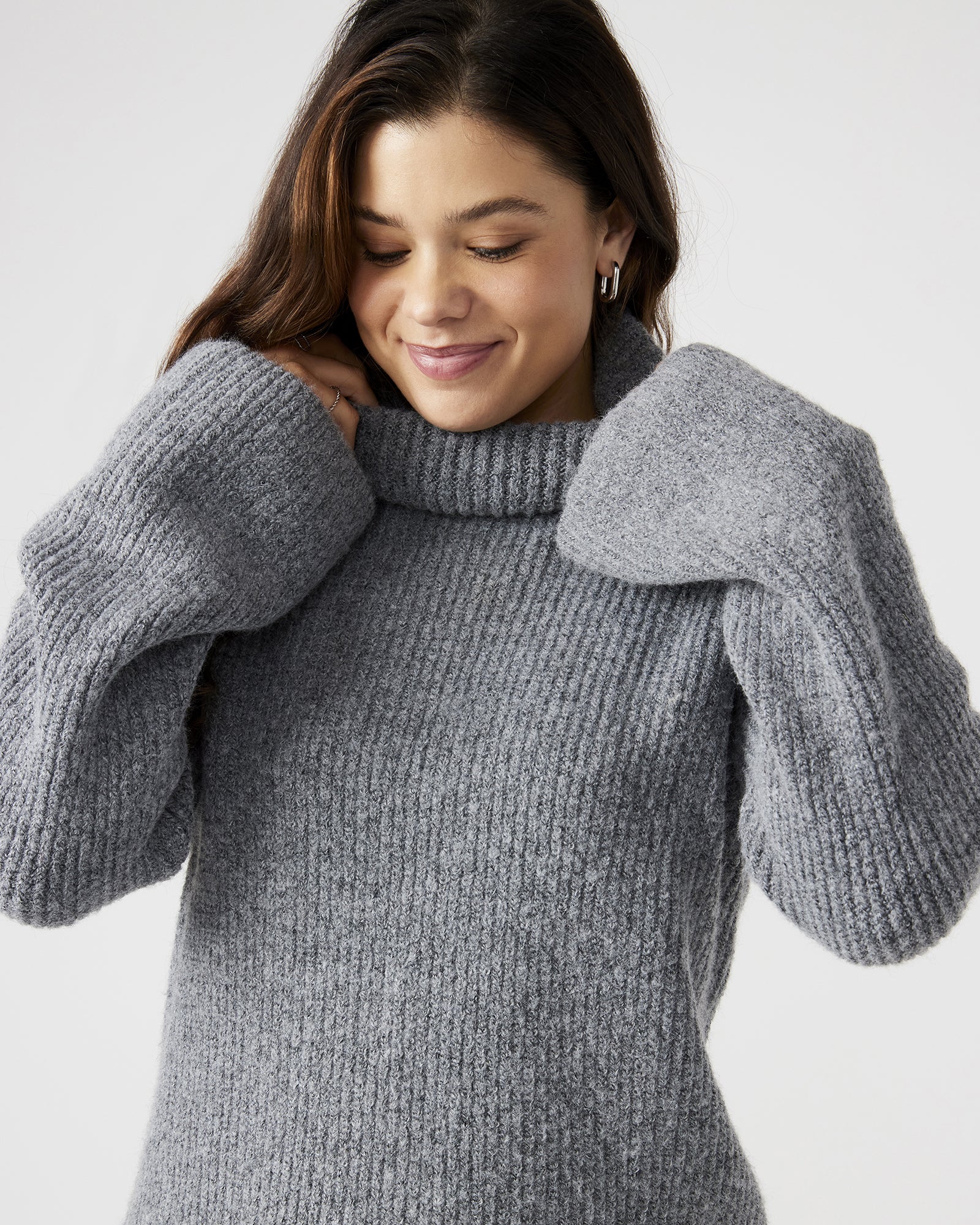 ABBIE SWEATER DRESS GREY 4 ABBIE SWEATER DRESS GREY