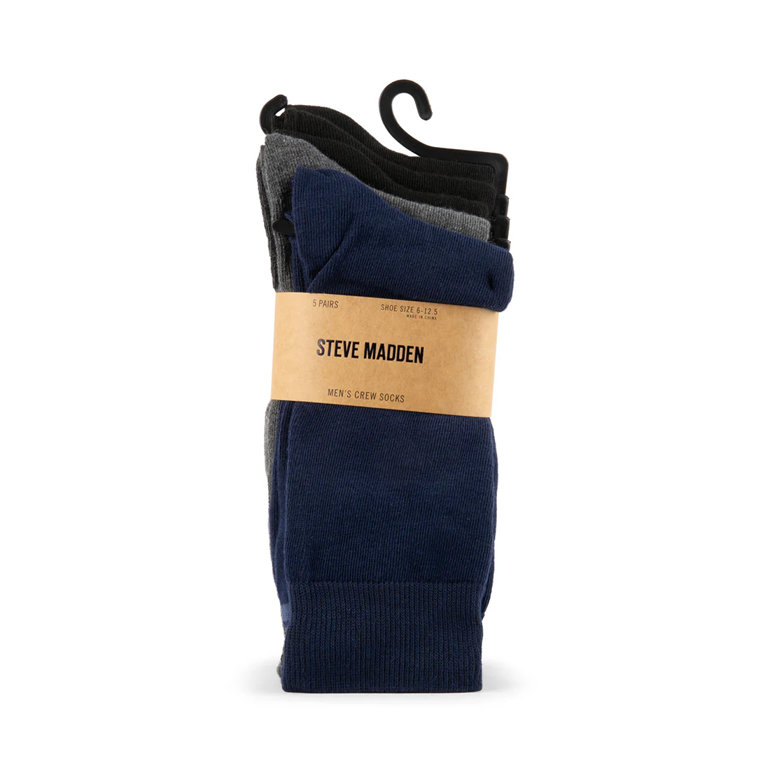 5 PK SM MEN'S CREW SOCKS BLUE MULTI