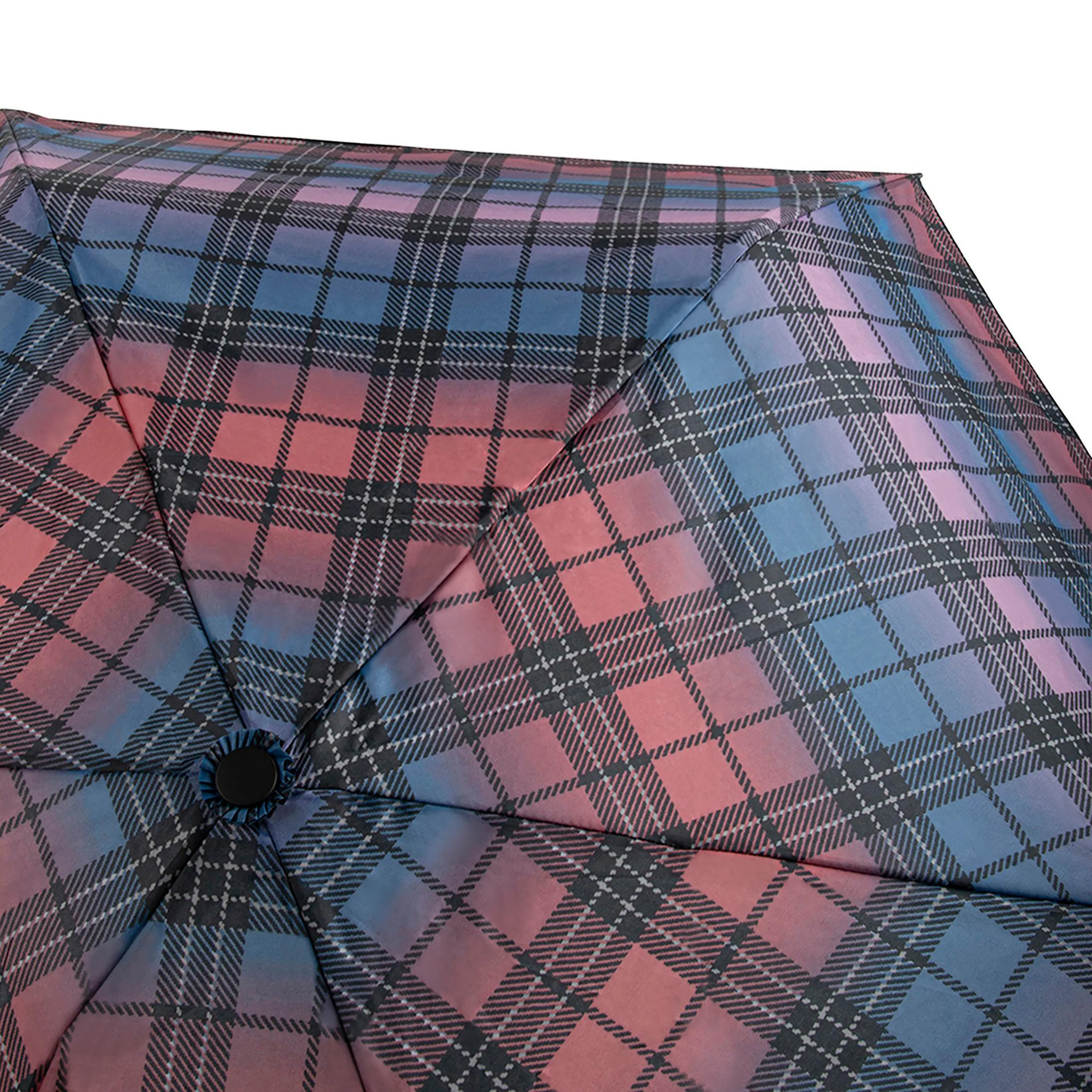BLACK PLAID UMBRELLA