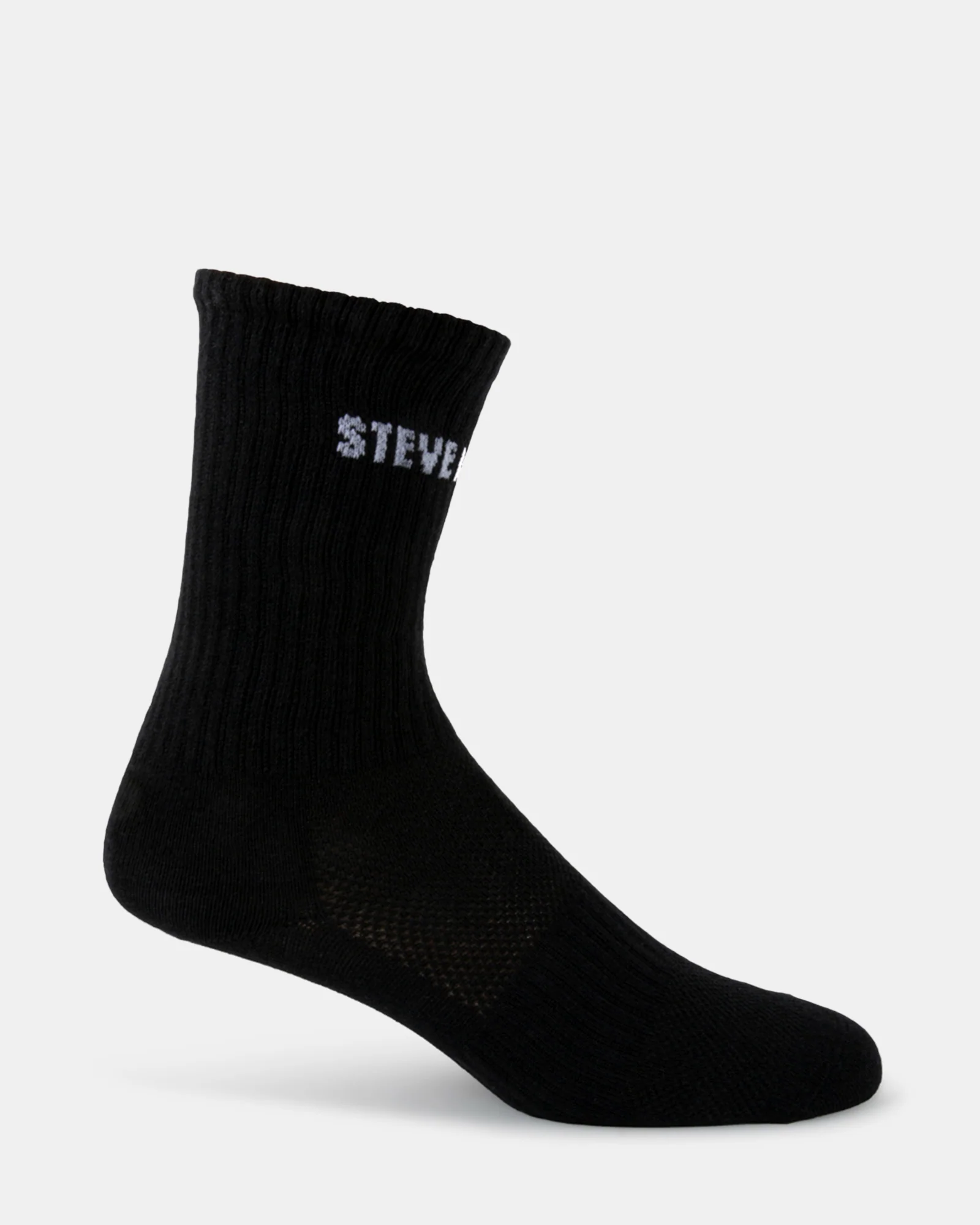 4PK WOMEN'S BLACK LOGO CREW SOCKS