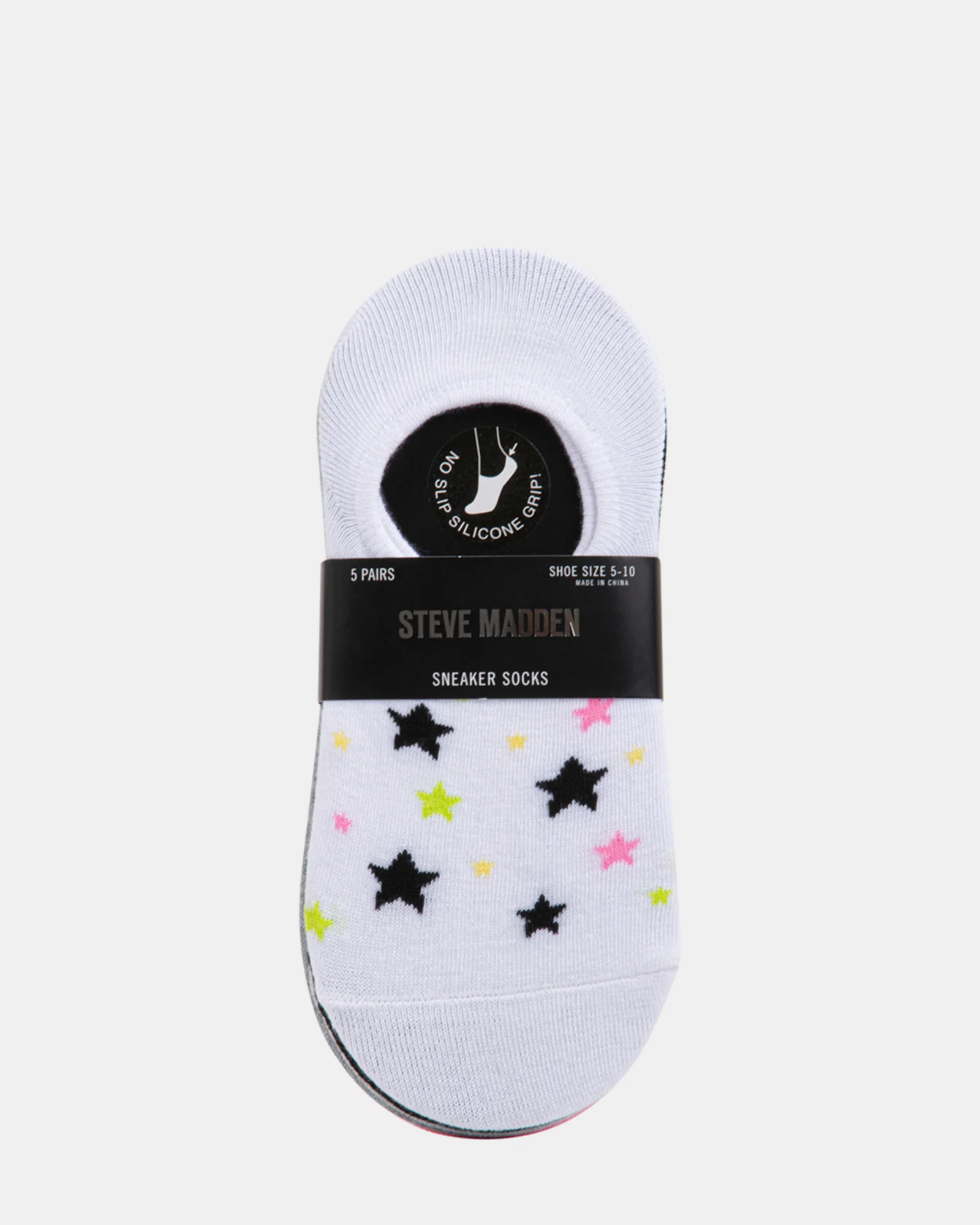 5PK WOMEN'S BLACK MULTI SNEAKER SOCKS