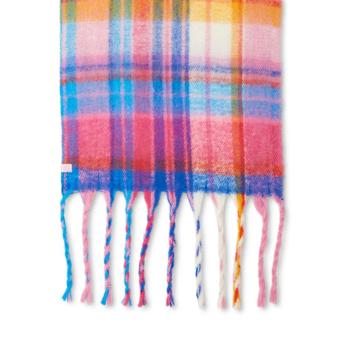 PLAID SCARF PINK MULTI 5 PLAID SCARF PINK MULTI