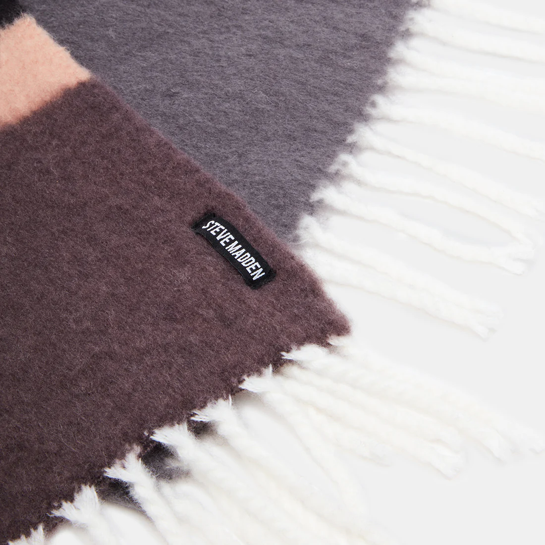 COLOURBLOCK FRINGE SCARF BLACK MULTI 3 COLOURBLOCK FRINGE SCARF BLACK MULTI