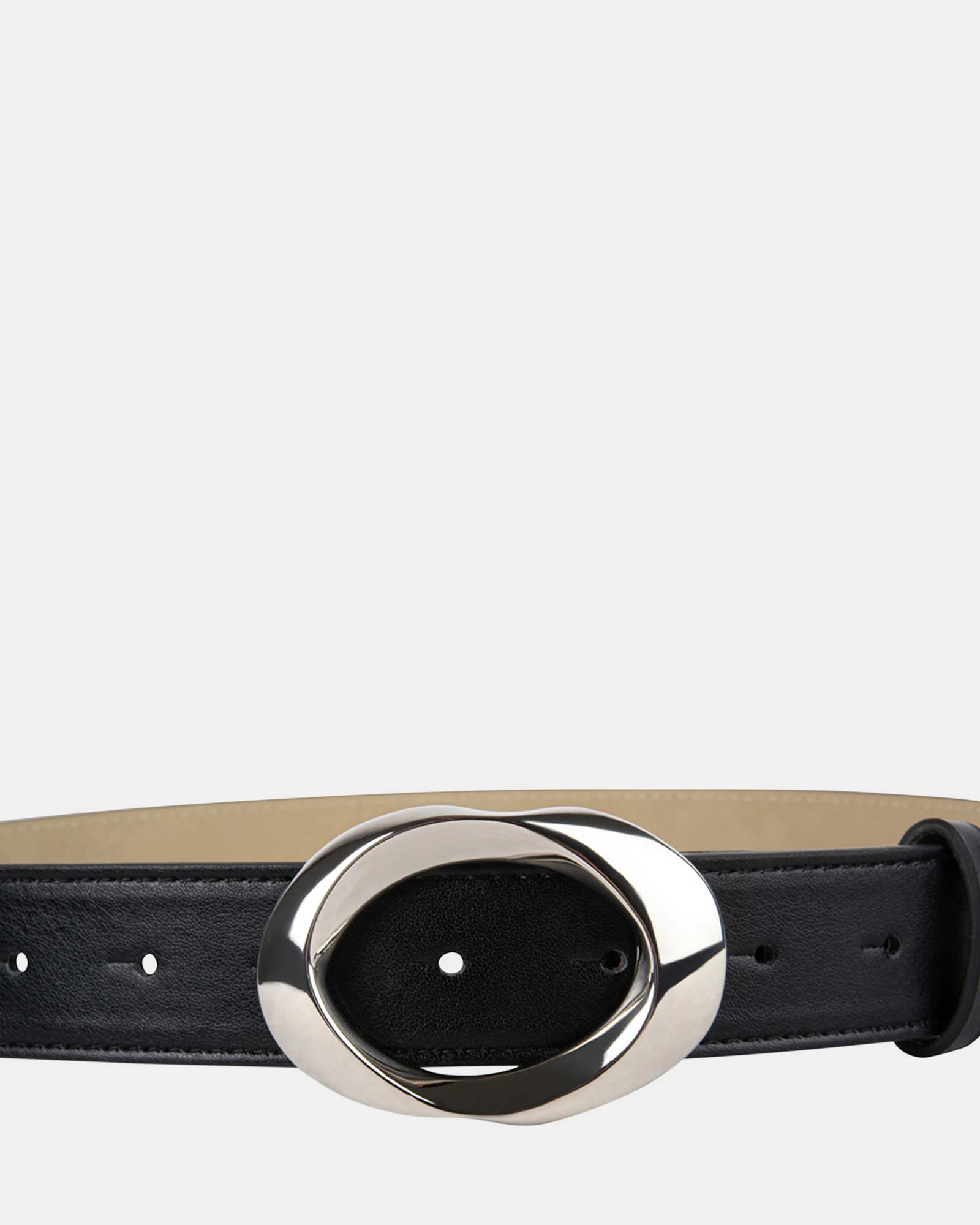 OVAL BUCKLE BELT BLACK 3 OVAL BUCKLE BELT BLACK