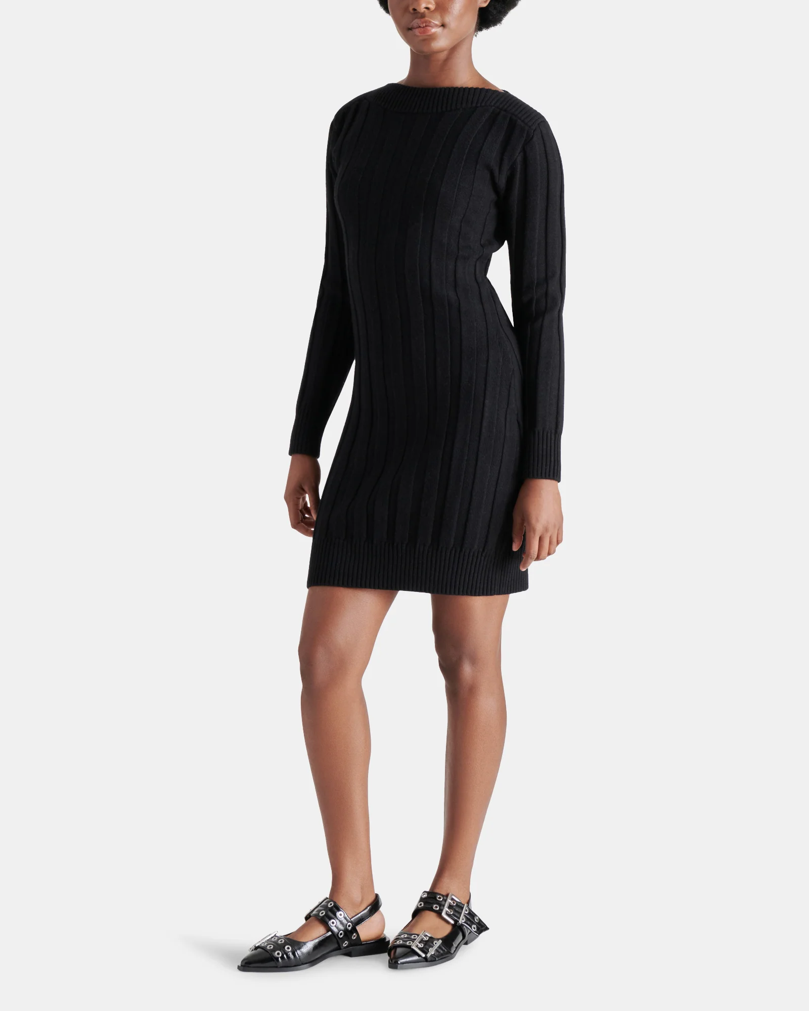 SUZIE SWEATER DRESS BLACK 4 SUZIE SWEATER DRESS BLACK