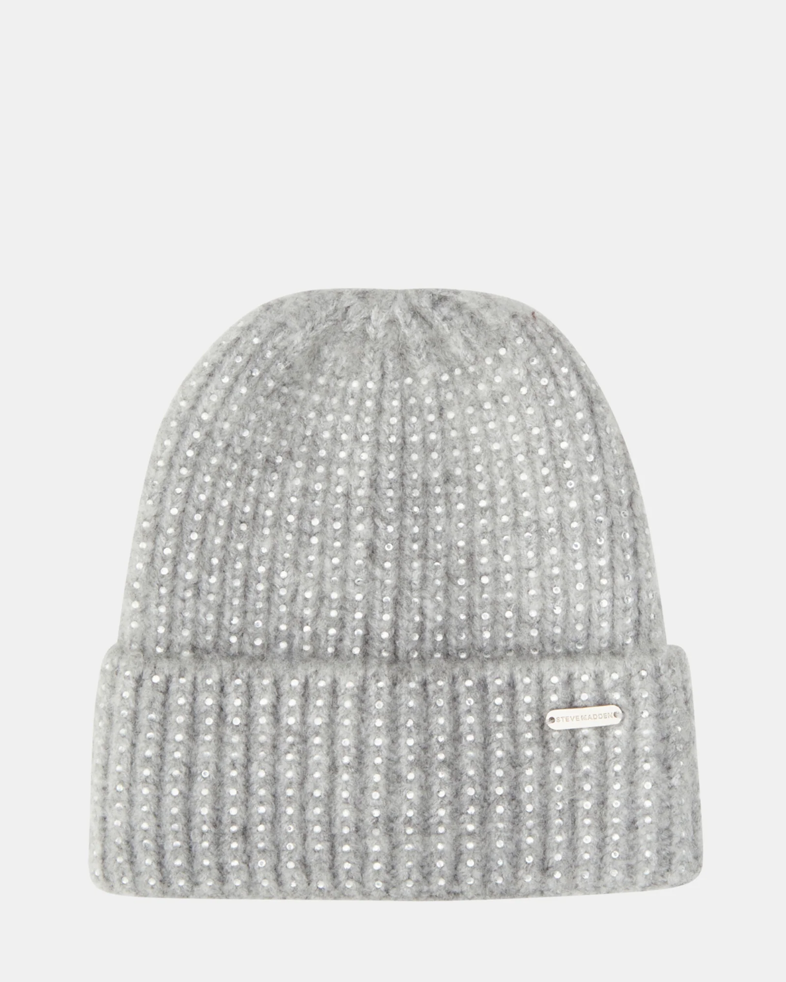 CRYSTAL WIDE CUFF BEANIE GREY