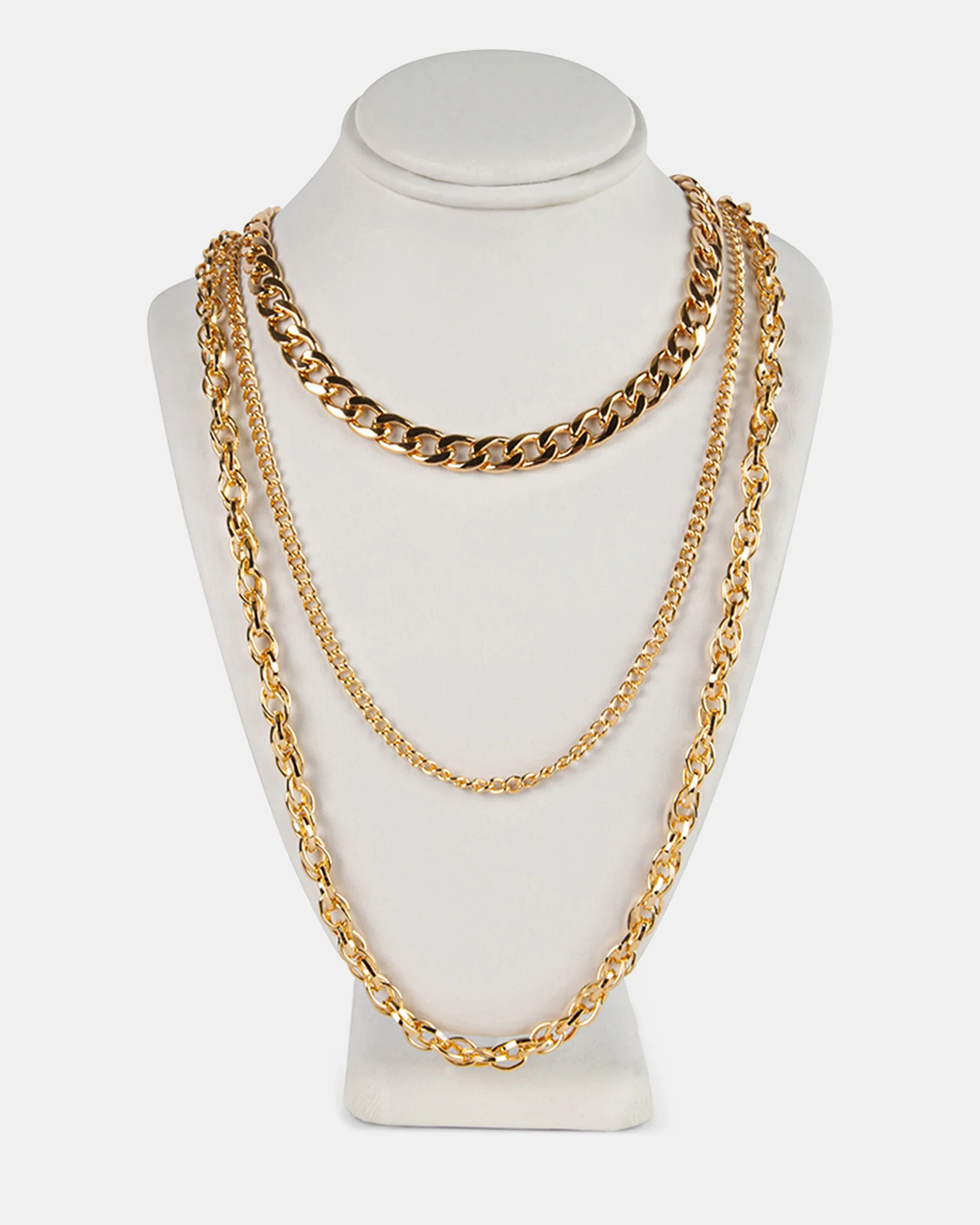 TRIPLE LAYER NECKLACE GOLD