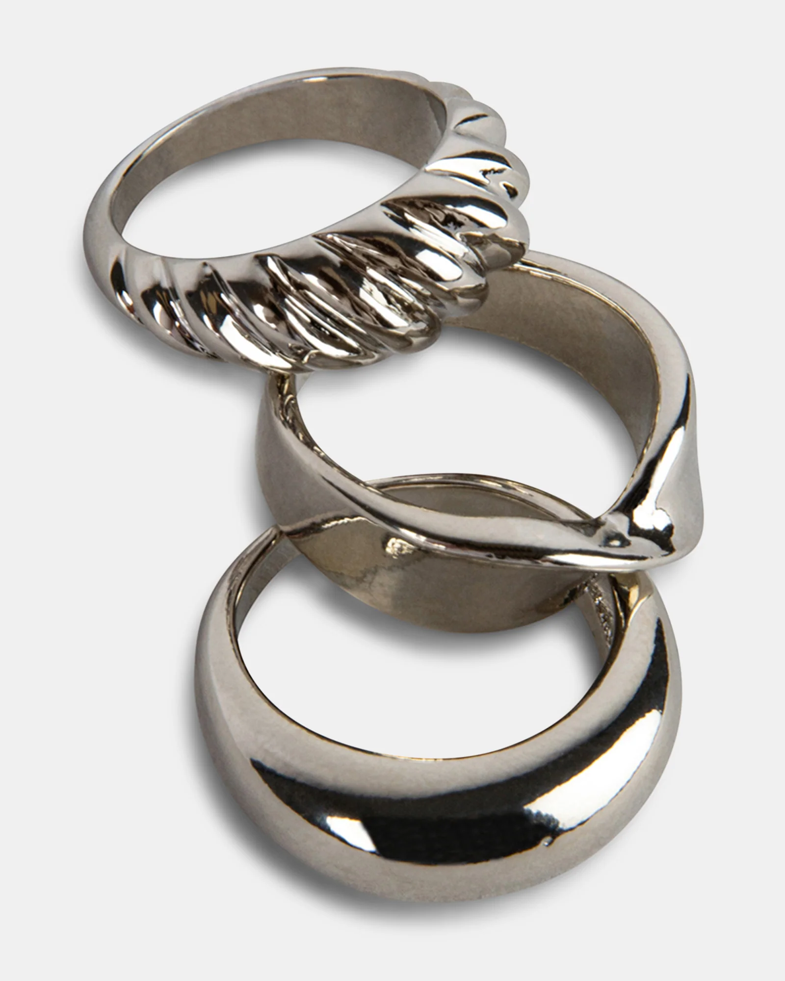 TRIPLE RING SET SILVER 3 TRIPLE RING SET SILVER