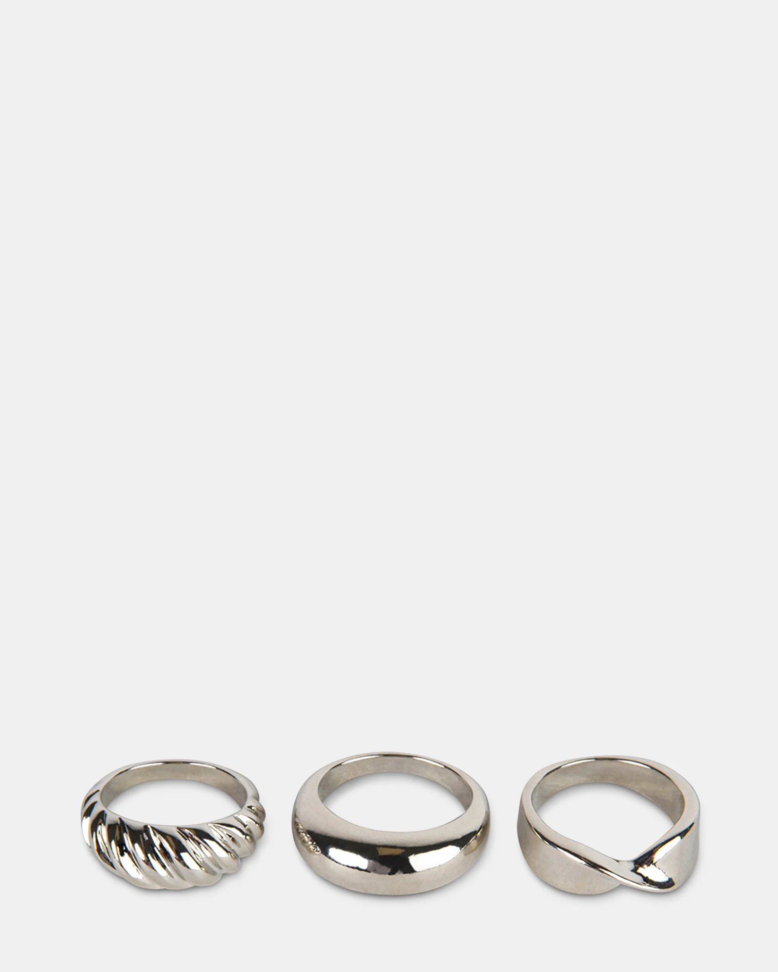 TRIPLE RING SET SILVER 4 TRIPLE RING SET SILVER