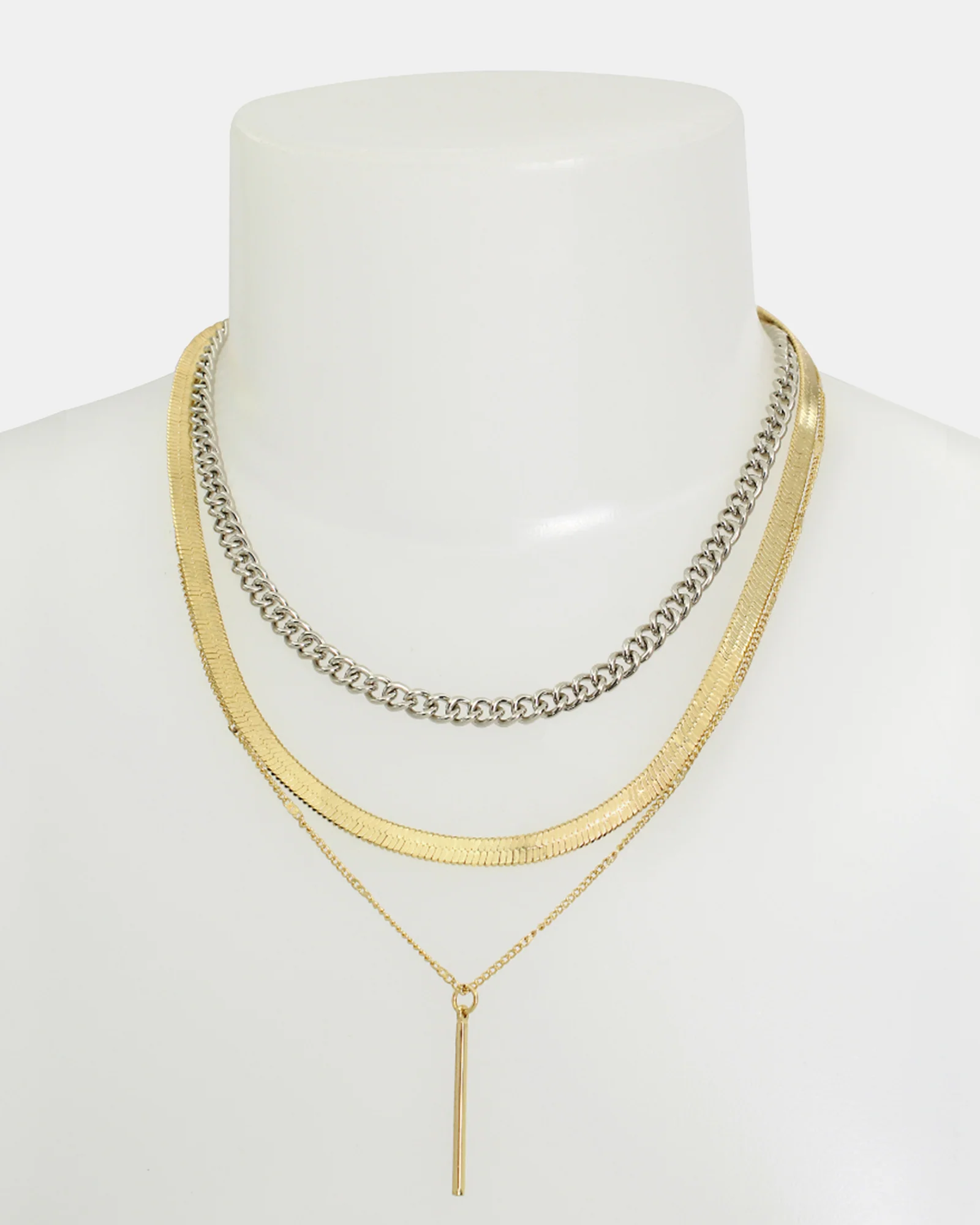 3 PIECE STICK PENDANT NECKLACE GOLD MULTI 4 3 PIECE STICK PENDANT NECKLACE GOLD MULTI