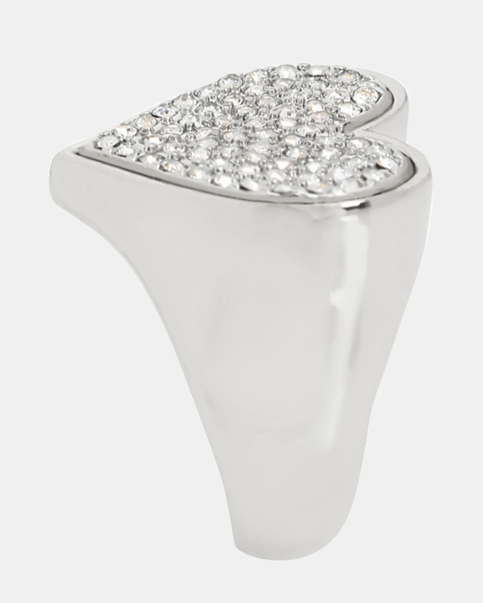PAVE HEART RING SILVER 3 PAVE HEART RING SILVER
