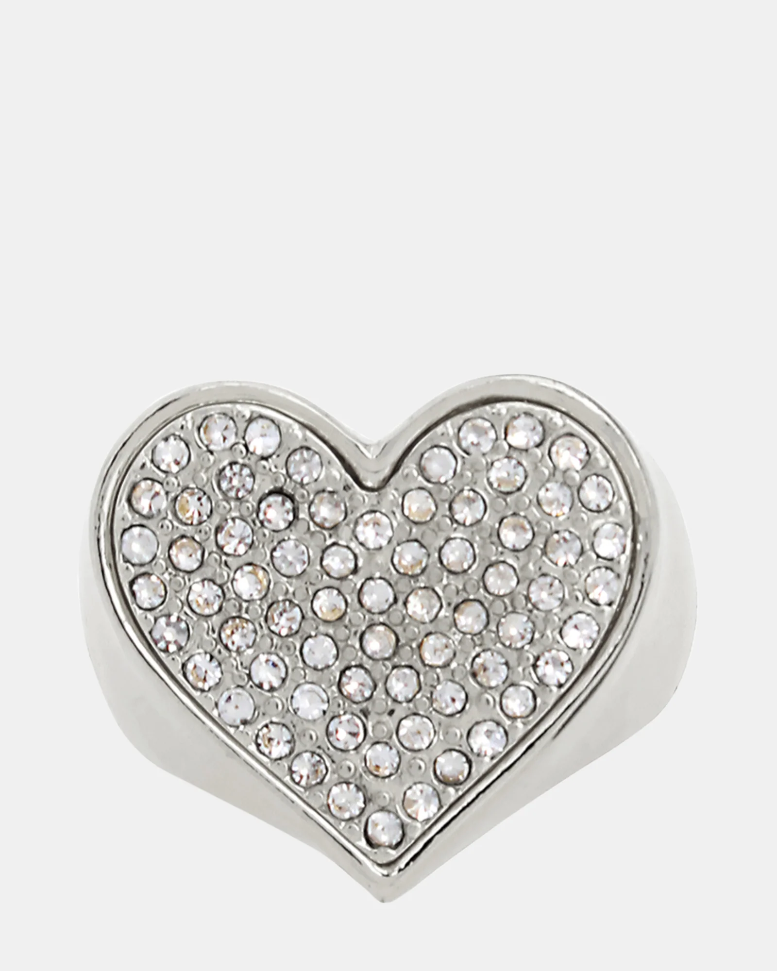 PAVE HEART RING SILVER 4 PAVE HEART RING SILVER