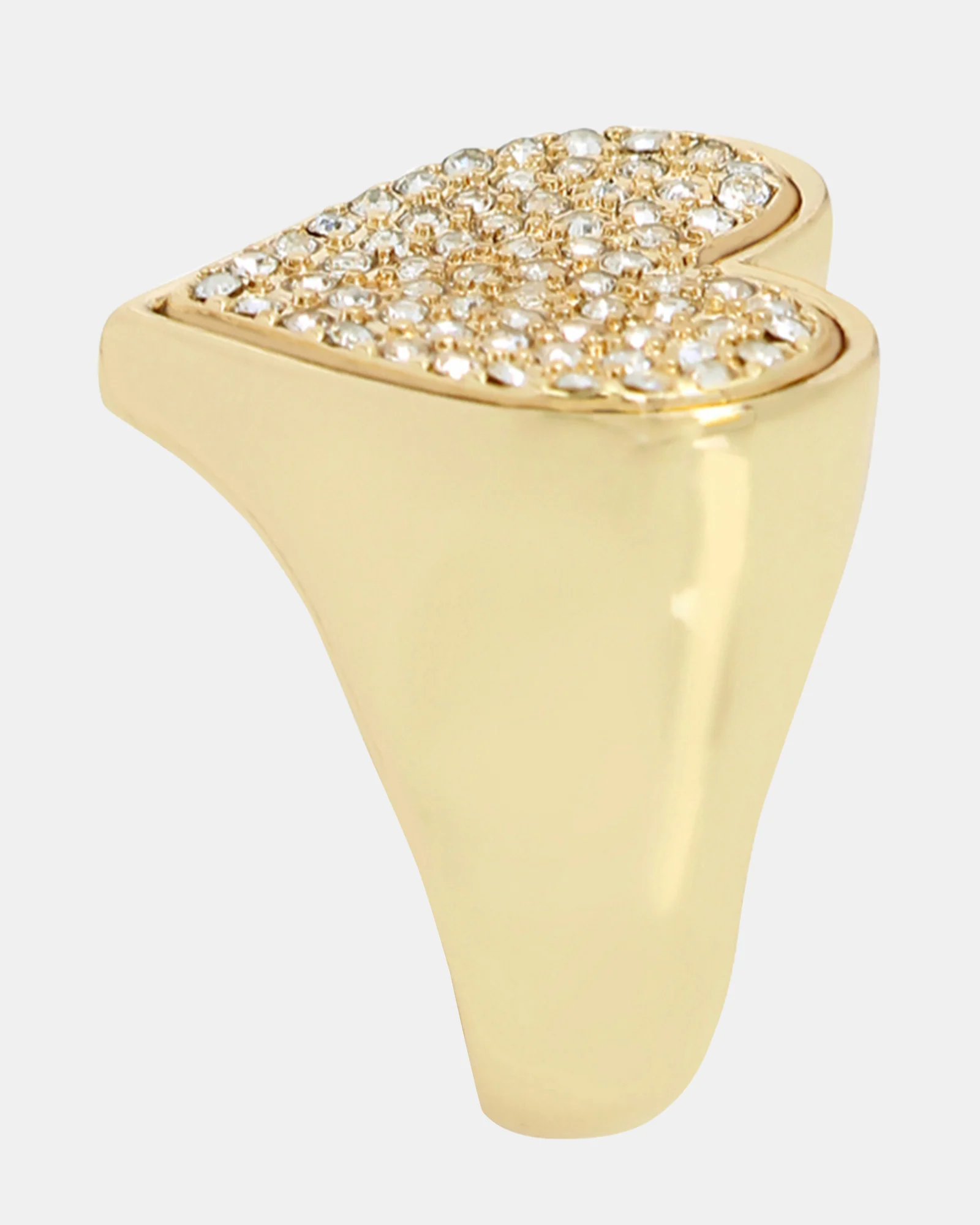 PAVE HEART RING GOLD 3 PAVE HEART RING GOLD