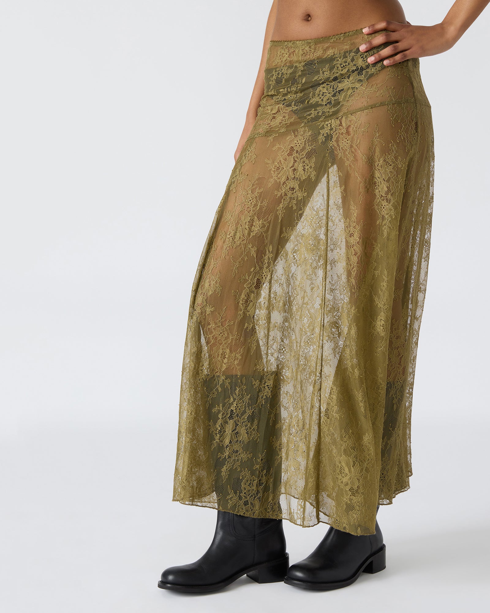 VEERA SKIRT OLIVE 5 VEERA SKIRT OLIVE