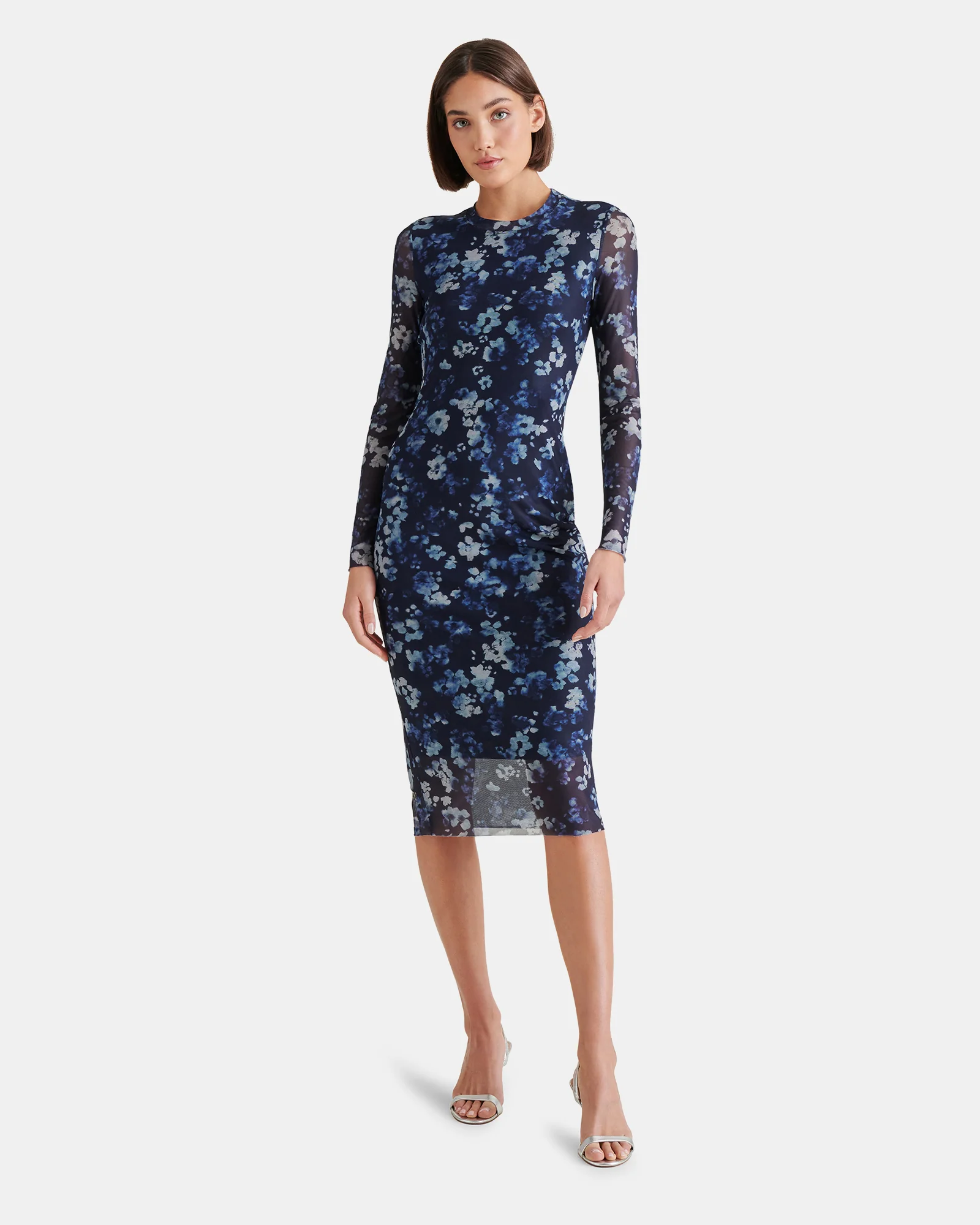 HAILEE DRESS FLORAL INDIGO
