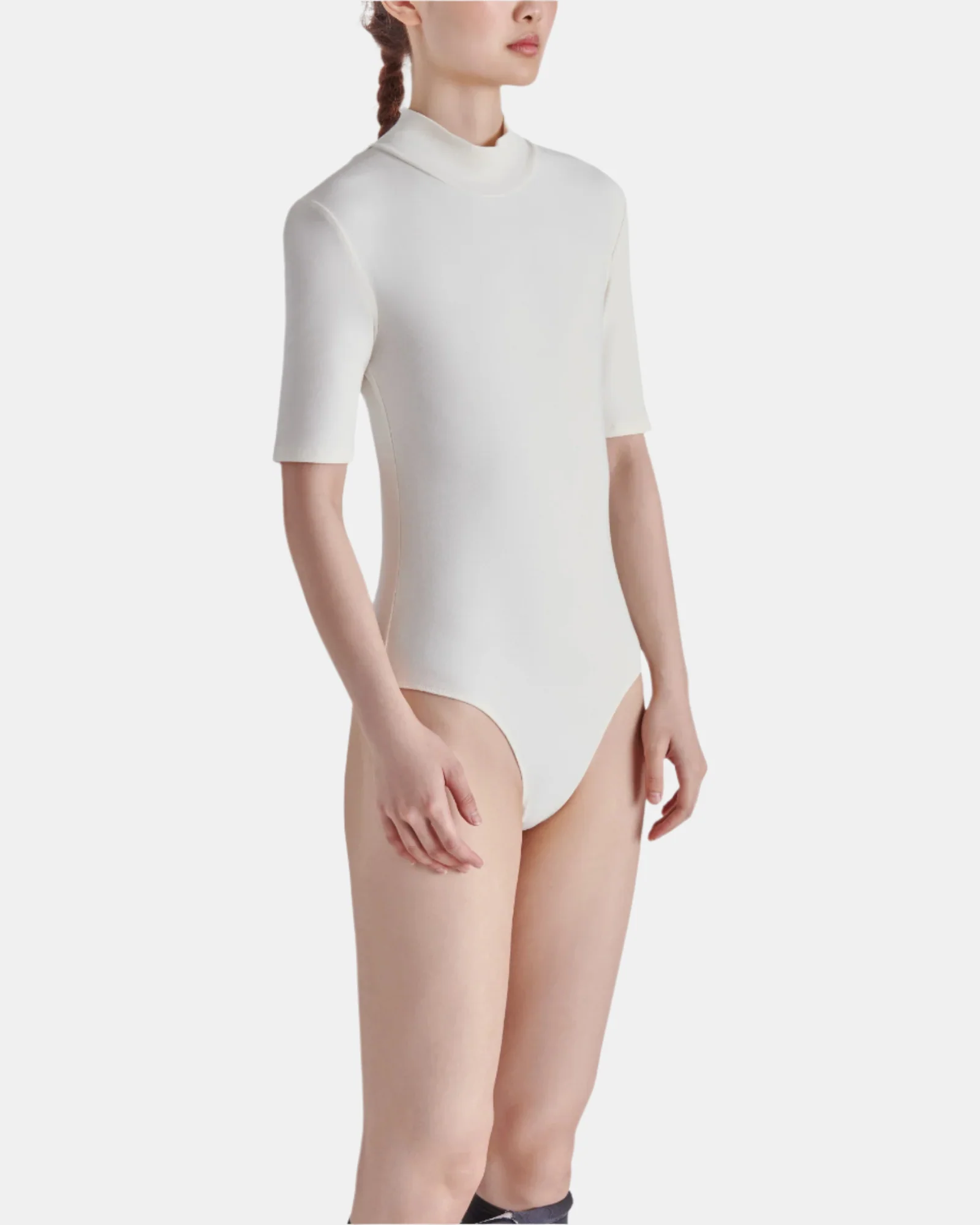 MOCK NECK BODYSUIT IVORY 6 MOCK NECK BODYSUIT IVORY