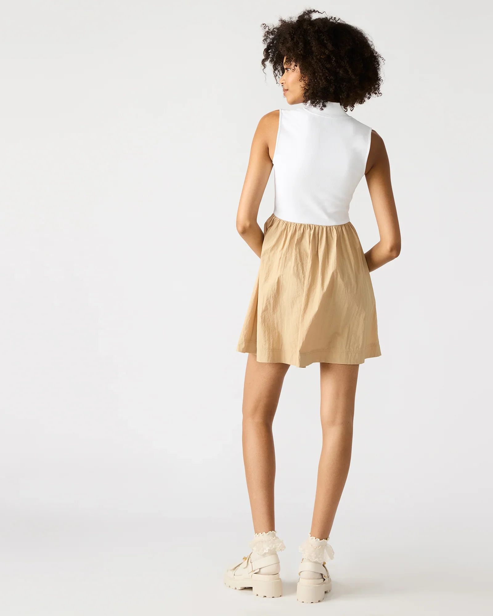 LYON DRESS TAUPE MULTI 4 LYON DRESS TAUPE MULTI