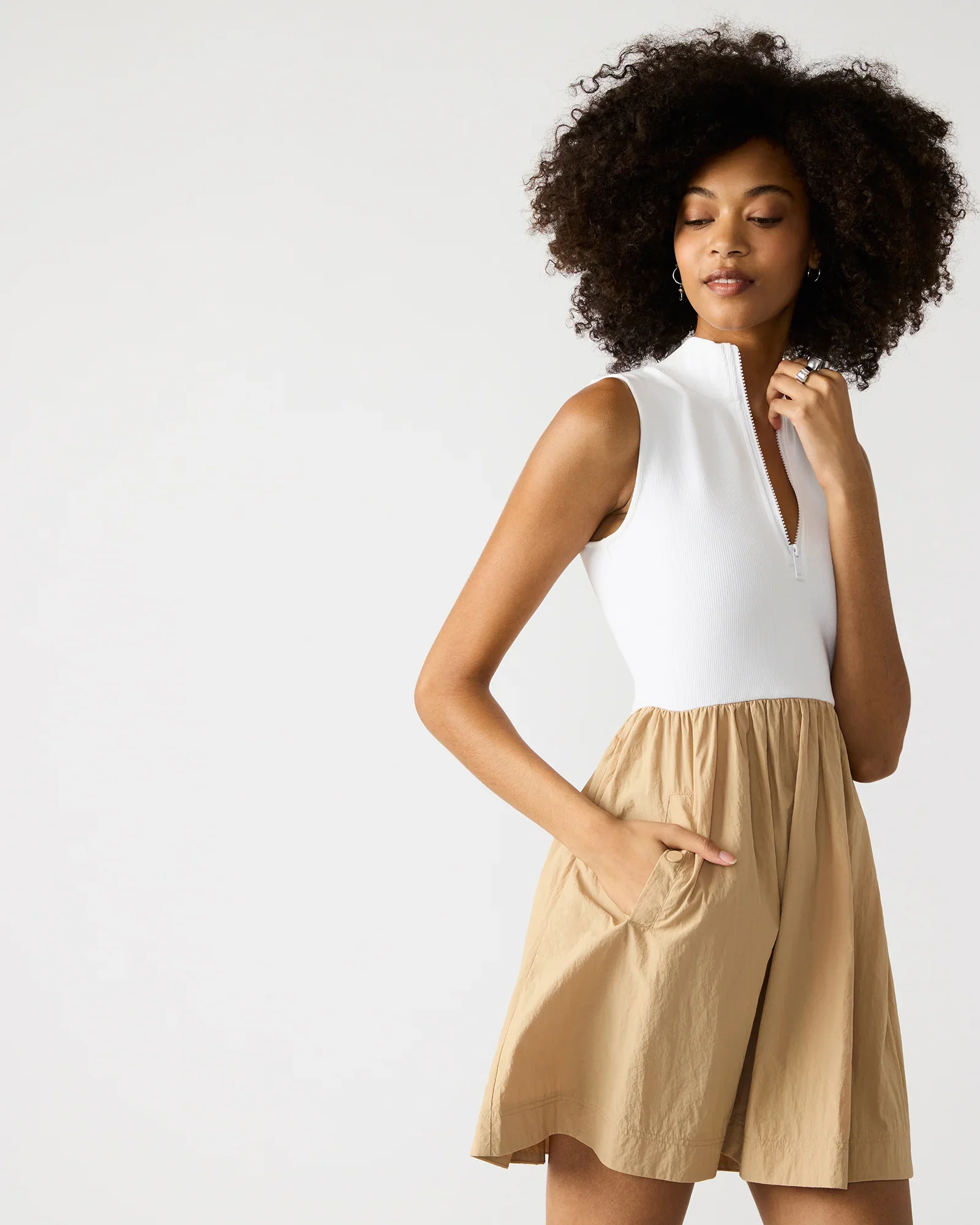 LYON DRESS TAUPE MULTI 5 LYON DRESS TAUPE MULTI